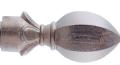 Gould NY Gramercy Finial 1" 4 Foot Smooth Complete Drapery Rod Set Color Option Antique Bronze