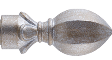 Gould NY Astor Finial 1" 12 Foot Smooth Complete Drapery Rod Set Color Option Hammered Gray
