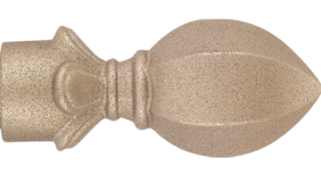 Gould NY Waverly Finial 1" 16 Foot Smooth Complete Drapery Rod Set Color Option Hammered Gray