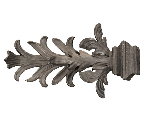 TMS Menagerie Leaf Finial For 1 1/4" Outdoor Drapery Rods
