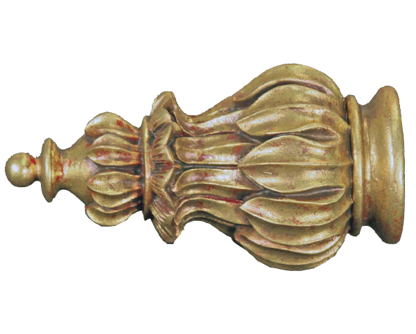 TMS Menagerie Crown Finial For 2" Wood Drapery Rods