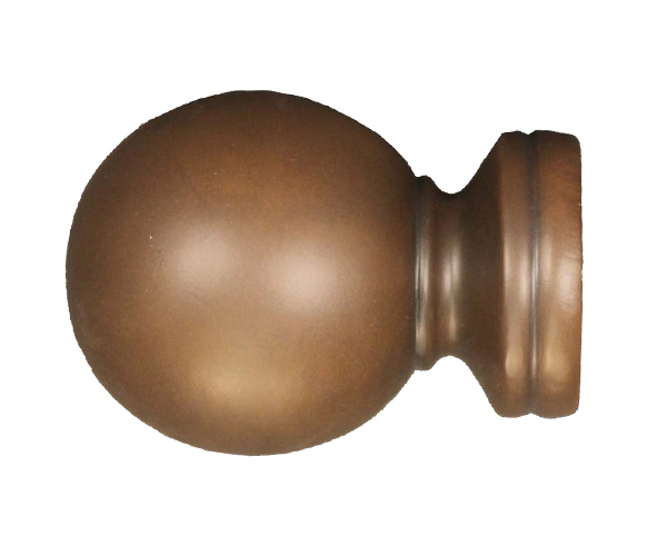 TMS Menagerie Ball Finial For 2" Wood Drapery Rods