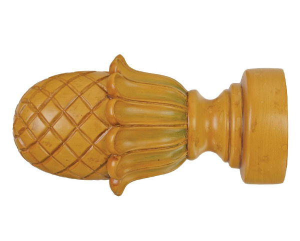 TMS Menagerie Pineapple Finial For 2" Faux Bamboo Drapery Rods