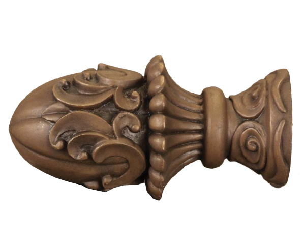 TMS Menagerie Hobbs Finial For 1 3/8" Wood Drapery Rods