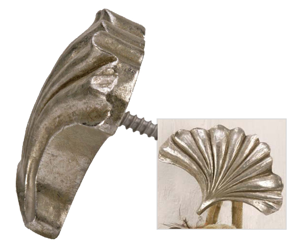 TMS Menagerie Almond Leaf Tab-Top Holder With Attached Mounting Screw