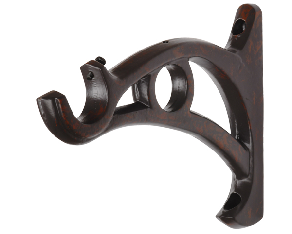 Kirsch 6 1/2" Outermost Return Double Bracket For 1" Wrought Iron Drapery Rods