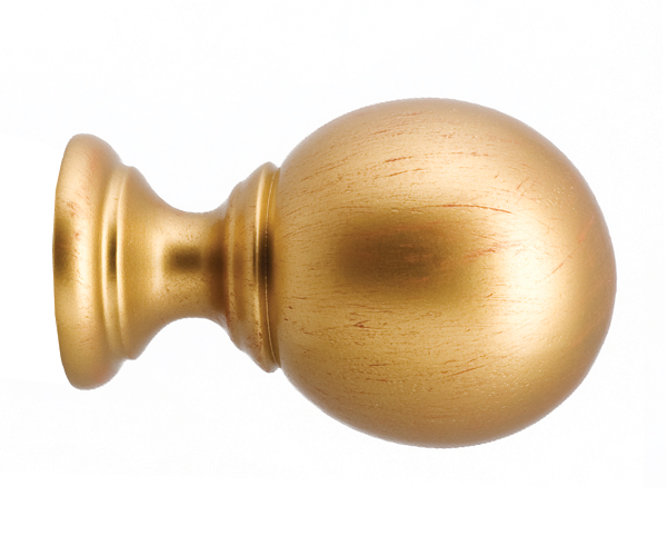Gould NY Ball Finial 2 1/4" 4 Foot Fluted Complete Drapery Rod Set