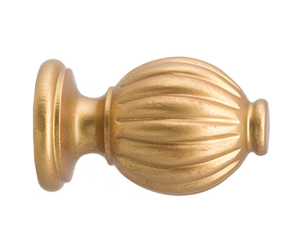 Gould NY Reeded Ball Finial 1 3/8" 16 Foot Smooth Complete Drapery Rod Set