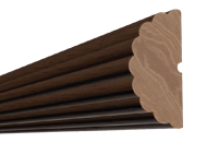 Curtain rods with smooth wooden fascia