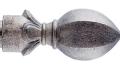 Gould NY Tree Finial 1" 4 Foot Smooth Complete Drapery Rod Set Color Option Antique Pewter