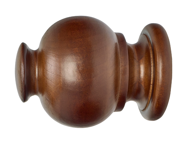 for 2" pole, Kirsch Wood Finial 
