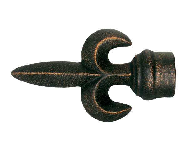 House Parts Small Fleur De Lis Finial For 1" Wrought Iron Drapery Rods