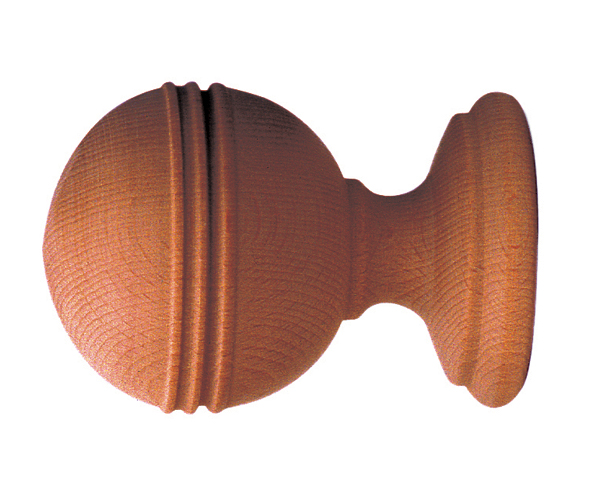 Forest Group Ringed Ball Finial For 2" Wood Drapery Rods