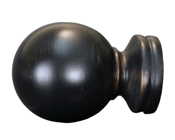 TMS Menagerie Ball Design Finial For 1 3/8" Wood Drapery Rods