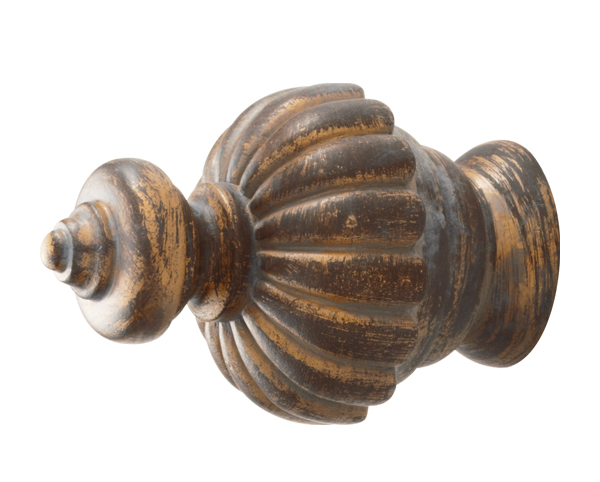 Details about   Pair 2 NEW Kirsch Legion Finials For Wood Drapery Curtain Rods Gilded Bronze 