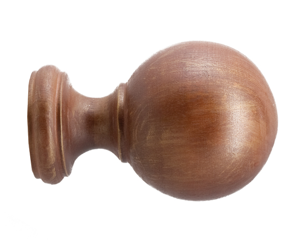 Gould NY Ball Finial 3" 4 Foot Smooth Complete Drapery Rod Set